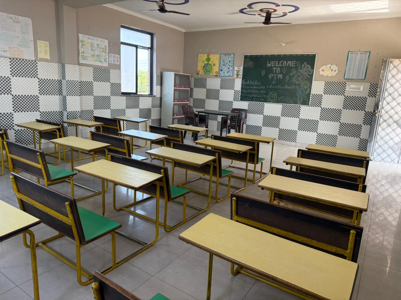 Classroom arranged for Parent-Teacher Meeting